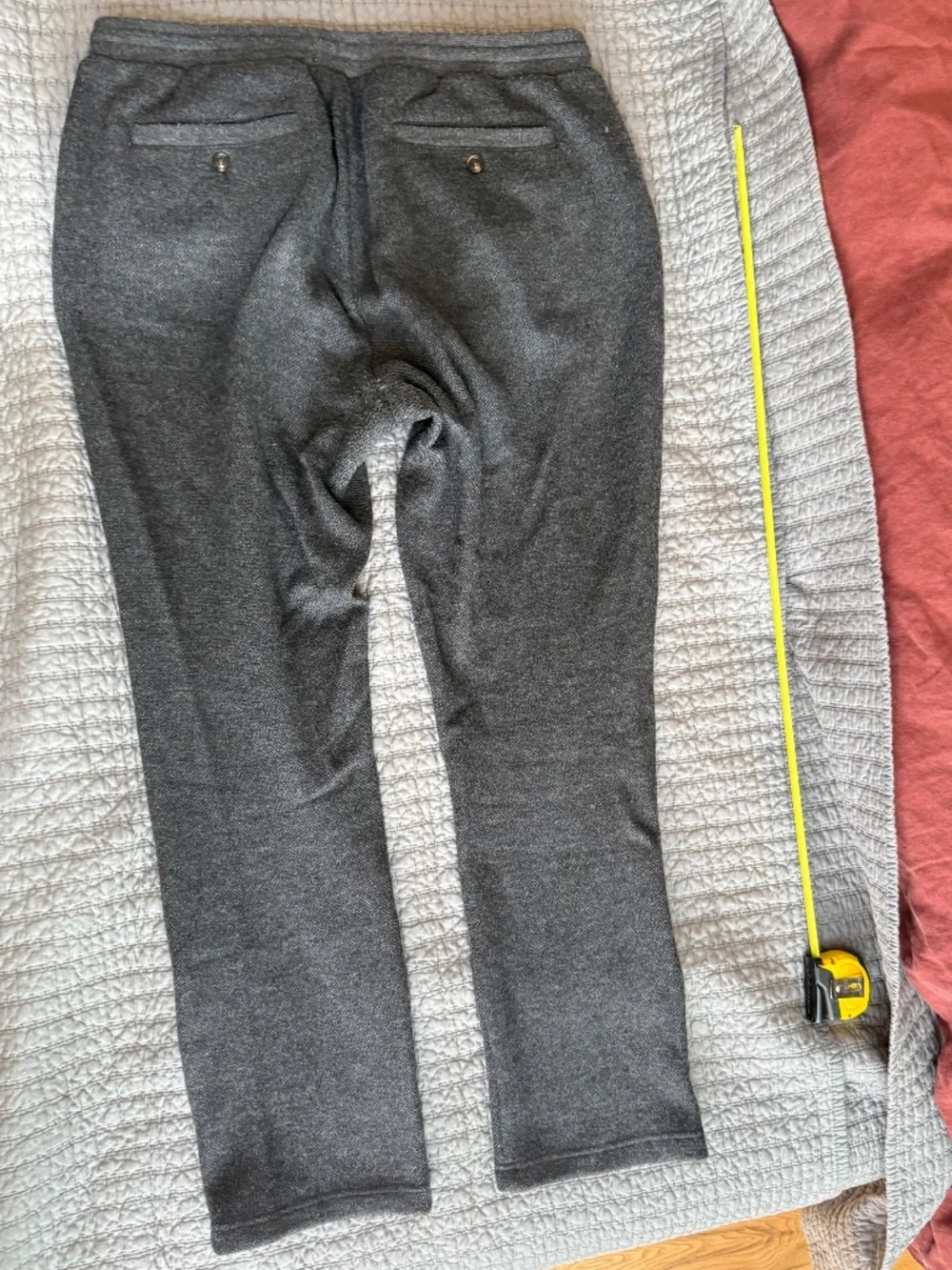 Taylor Stitch Weekend Pant in Charcoal Herringbone Wool XL